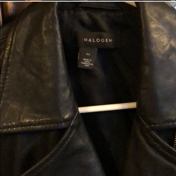 Halogen | Moto Leather Jacket - Picture 3 of 7